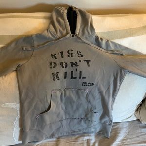 Volcom Gray Hoodie with Black Text